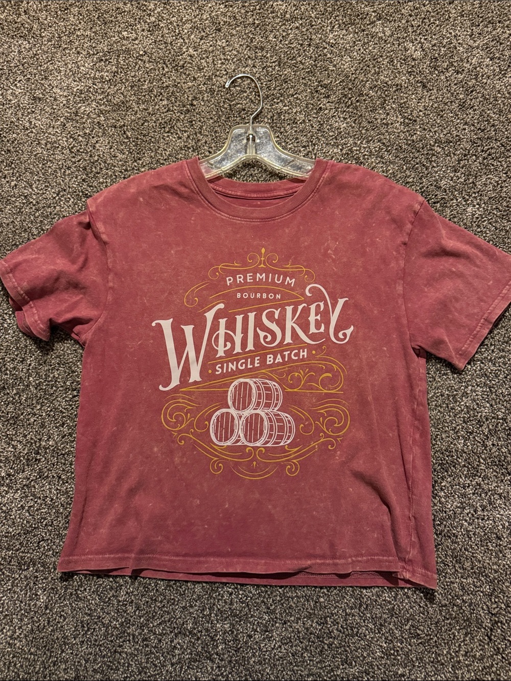Women's Red Whiskey Graphic Short Sleeve Tee